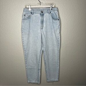 Vintage Women’s Lee High Rise Waisted Mom Denim Jeans Light Blue Wash Size 10 12